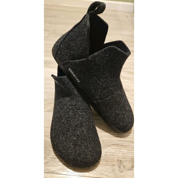 NEW Birkenstock Andermatt Shearling Slipper Boots Anthracite Sz 11UNISEX